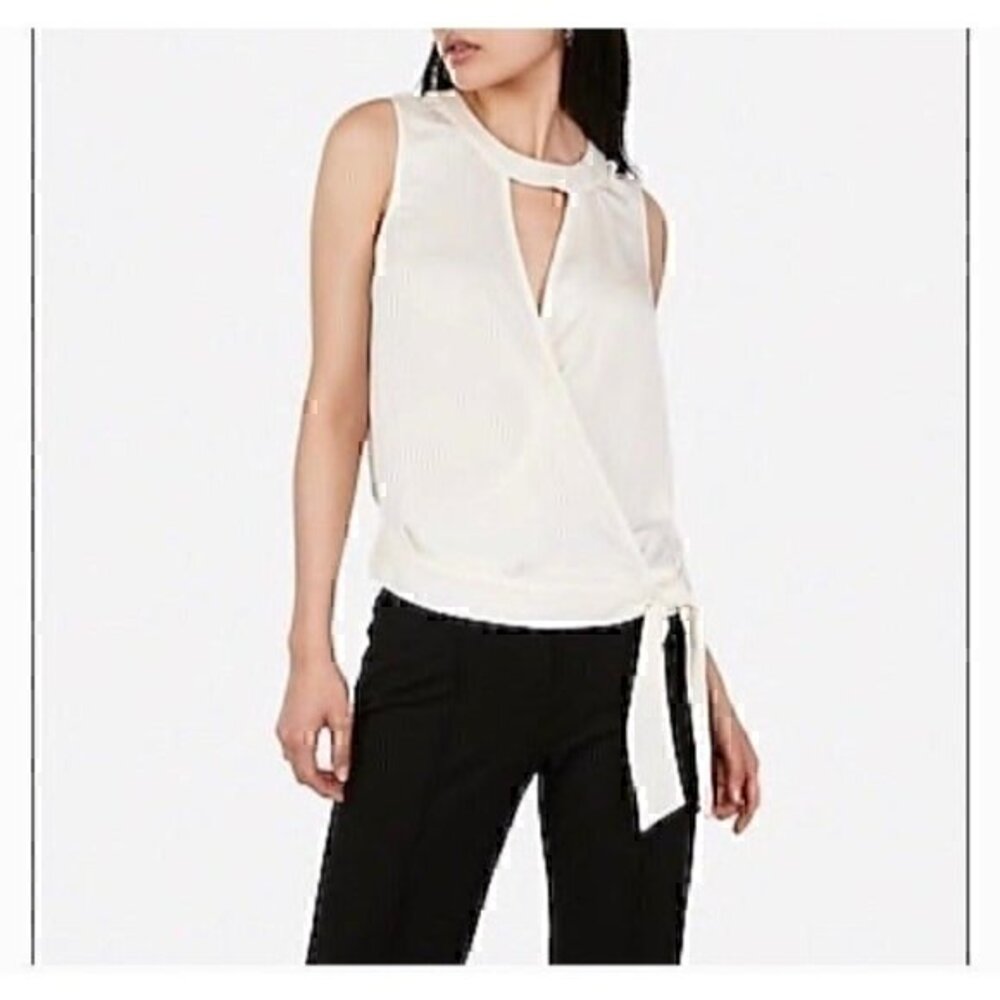 🆕 Express Satin Surplice Cut Out Side Tie Size M